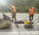В Пыть-Яхе начат ямочный ремонт автомобильных дорог